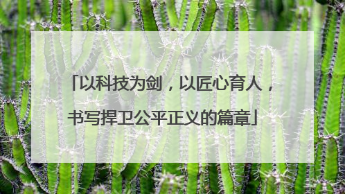 以科技为剑，以匠心育人，书写捍卫公平正义的篇章