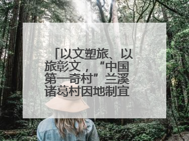 以文塑旅、以旅彰文，“中国第一奇村”兰溪诸葛村因地制宜激活千年文脉