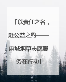 以责任之名，赴公益之约——麻城烟草志愿服务在行动