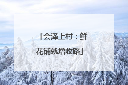 会泽上村：鲜花铺就增收路