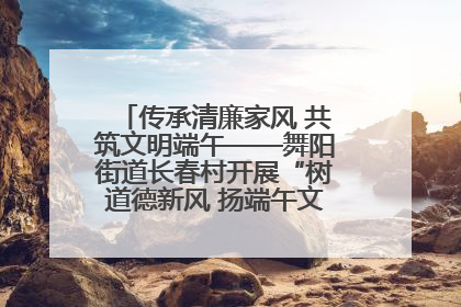 传承清廉家风 共筑文明端午——舞阳街道长春村开展“树道德新风 扬端午文化”主题活动