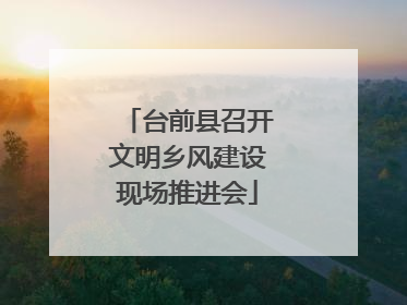 台前县召开文明乡风建设现场推进会
