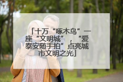 十万“啄木鸟”一座“文明城”，“爱泰安随手拍”点亮城市文明之光