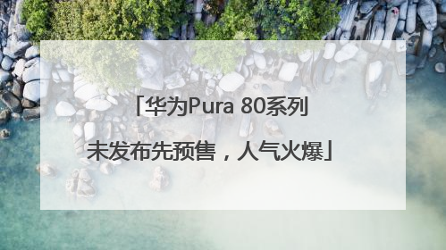 华为Pura 80系列未发布先预售，人气火爆