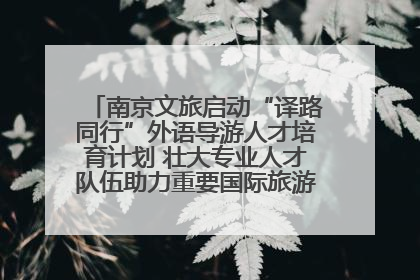 南京文旅启动“译路同行”外语导游人才培育计划 壮大专业人才队伍助力重要国际旅游目的地建设