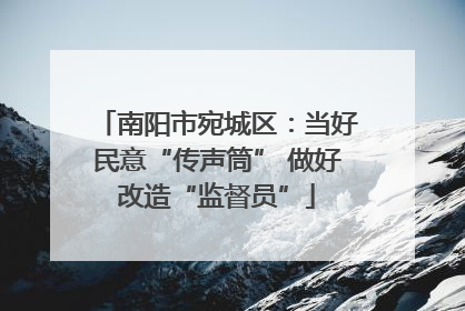 南阳市宛城区：当好民意“传声筒” 做好改造“监督员”