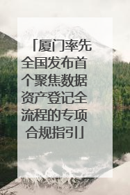 厦门率先全国发布首个聚焦数据资产登记全流程的专项合规指引