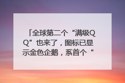 全球第二个“满级QQ”也来了，图标已显示金色企鹅，系首个“满级QQ”的小号