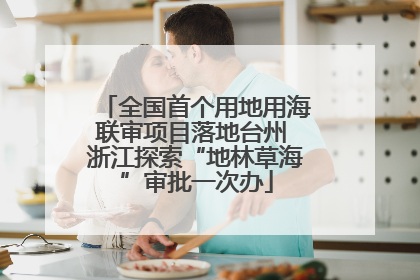 全国首个用地用海联审项目落地台州 浙江探索“地林草海”审批一次办
