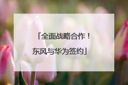 全面战略合作！东风与华为签约