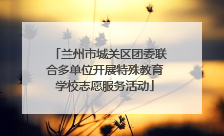 兰州市城关区团委联合多单位开展特殊教育学校志愿服务活动