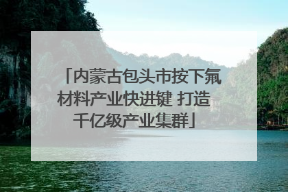 内蒙古包头市按下氟材料产业快进键 打造千亿级产业集群
