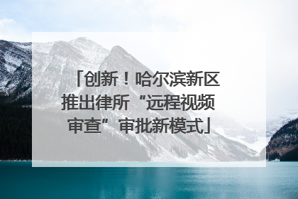 创新！哈尔滨新区推出律所“远程视频审查”审批新模式