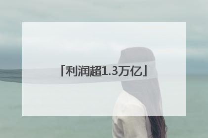 利润超1.3万亿