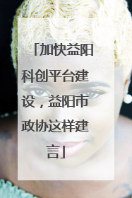 加快益阳科创平台建设，益阳市政协这样建言