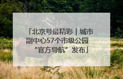 北京号最精彩｜城市副中心57个市级公园“官方导航”发布