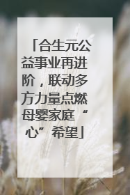合生元公益事业再进阶，联动多方力量点燃母婴家庭“心”希望