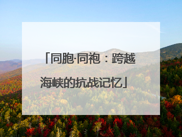 同胞·同袍：跨越海峡的抗战记忆