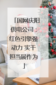 国网庆阳供电公司：红色引擎强动力 实干担当展作为