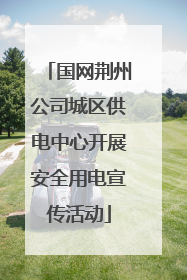国网荆州公司城区供电中心开展安全用电宣传活动