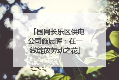 国网长乐区供电公司施晨晖：在一线绽放劳动之花