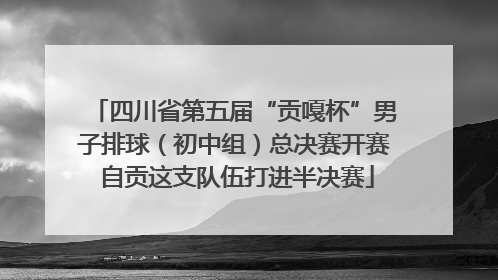 四川省第五届“贡嘎杯”男子排球（初中组）总决赛开赛 自贡这支队伍打进半决赛