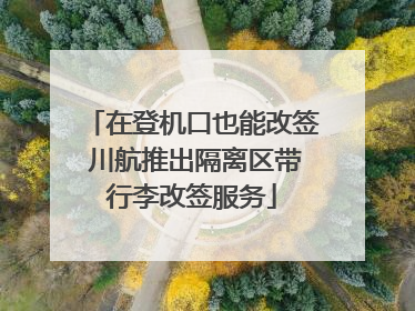 在登机口也能改签 川航推出隔离区带行李改签服务
