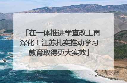 在一体推进学查改上再深化！江苏扎实推动学习教育取得更大实效