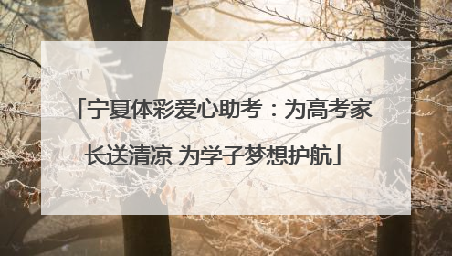 宁夏体彩爱心助考：为高考家长送清凉 为学子梦想护航