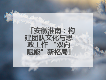 安徽淮南：构建团队文化与思政工作 “双向赋能”新格局