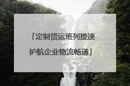 定制货运班列提速 护航企业物流畅通