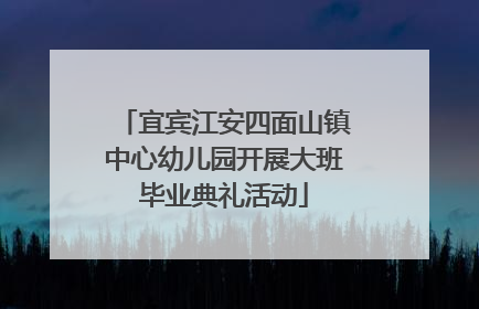 宜宾江安四面山镇中心幼儿园开展大班毕业典礼活动