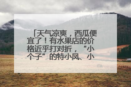 天气凉爽，西瓜便宜了！有水果店的价格近乎打对折，“小个子”的特小凤、小糖丸更好卖