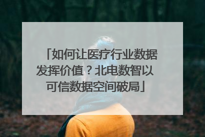 如何让医疗行业数据发挥价值？北电数智以可信数据空间破局