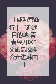威海营商行｜“逍遥目的地 青春经开区”文旅品牌推介走进韩国