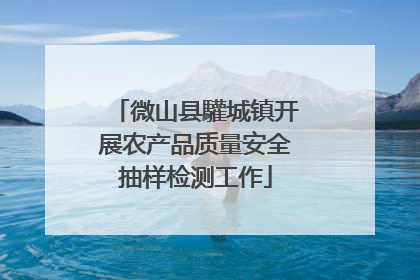 微山县驩城镇开展农产品质量安全抽样检测工作