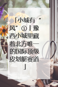 小城有“风”①丨豫西小城里藏着北方唯一的国际顶级皮划艇赛道