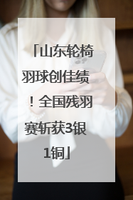 山东轮椅羽球创佳绩！全国残羽赛斩获3银1铜