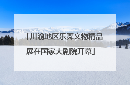 川渝地区乐舞文物精品展在国家大剧院开幕