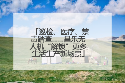 巡检、医疗、禁毒踏查……昌乐无人机“解锁”更多生活生产新场景
