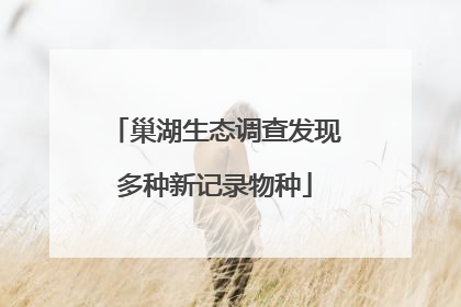 巢湖生态调查发现多种新记录物种