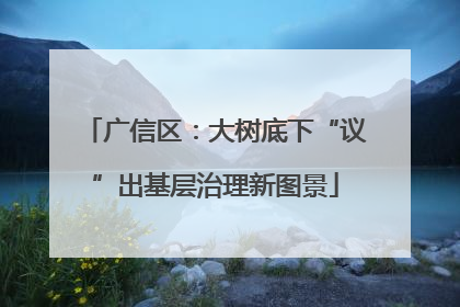 广信区：大树底下“议”出基层治理新图景