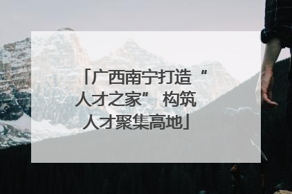 广西南宁打造“人才之家” 构筑人才聚集高地