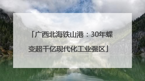 广西北海铁山港：30年蝶变超千亿现代化工业强区