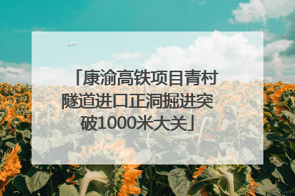 康渝高铁项目青村隧道进口正洞掘进突破1000米大关