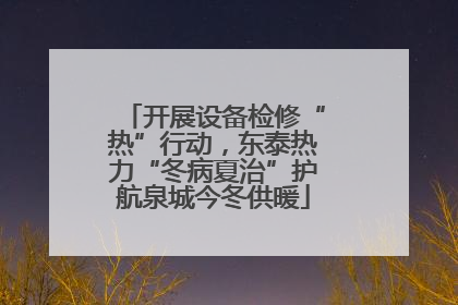 开展设备检修“热”行动，东泰热力“冬病夏治”护航泉城今冬供暖