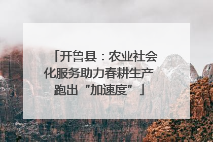 开鲁县：农业社会化服务助力春耕生产跑出“加速度”
