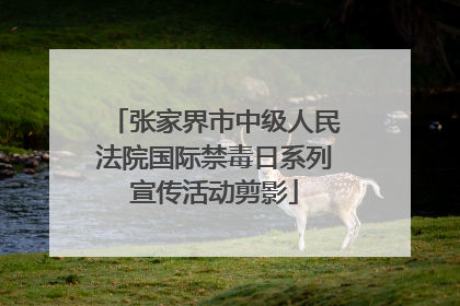 张家界市中级人民法院国际禁毒日系列宣传活动剪影