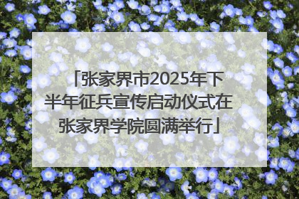 张家界市2025年下半年征兵宣传启动仪式在张家界学院圆满举行
