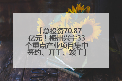 总投资70.87亿元！梅州兴宁33个重点产业项目集中签约、开工、竣工